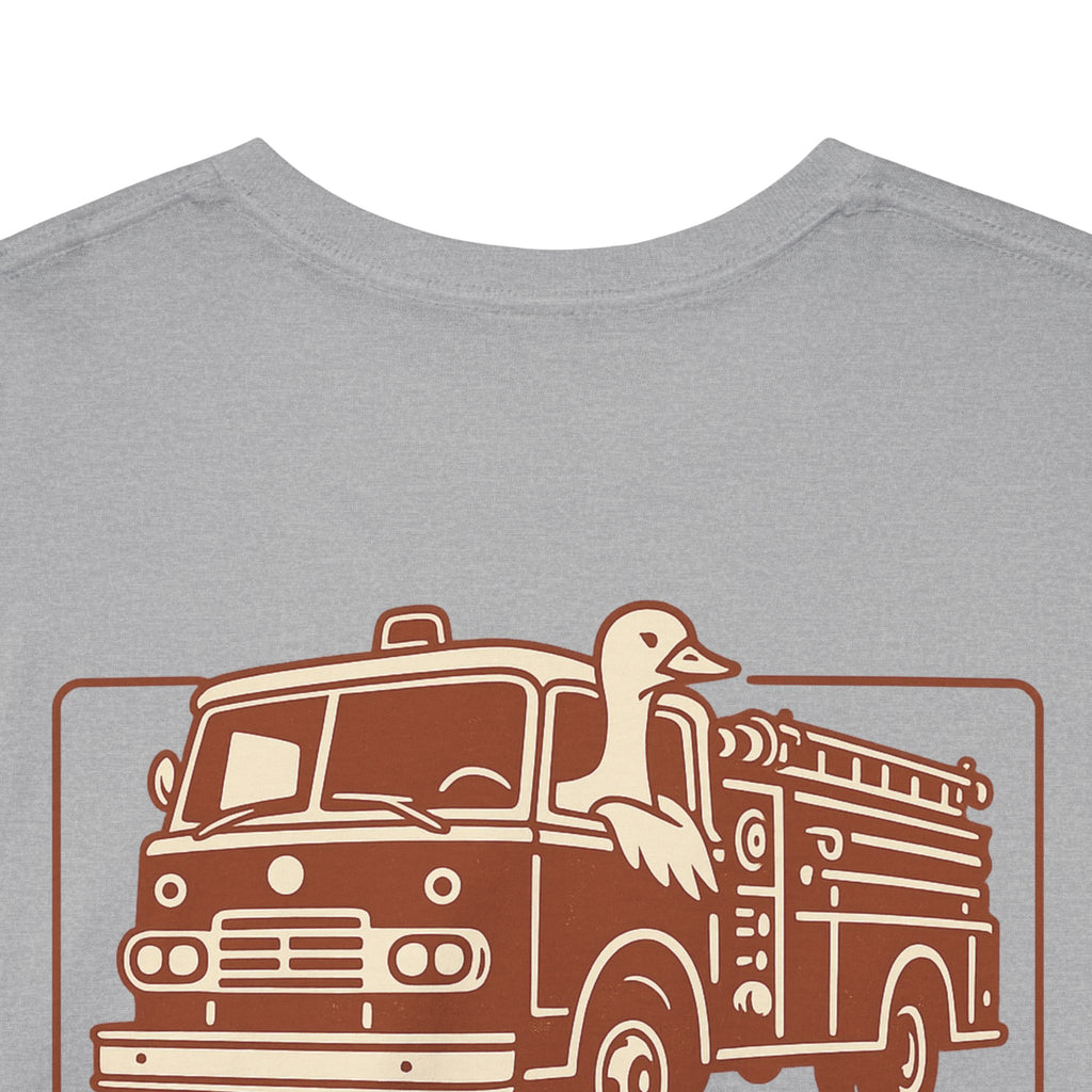 Stay Salty Engine Co. Silly Goose Tee — Vintage Fire Truck Graphic T-Shirt