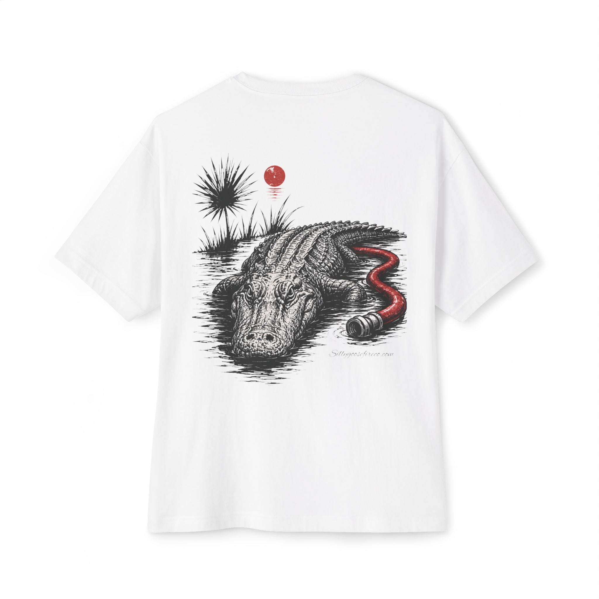 Alligator Graphic Tee — "Stay Cool" Oversized Boxy T‑Shirt