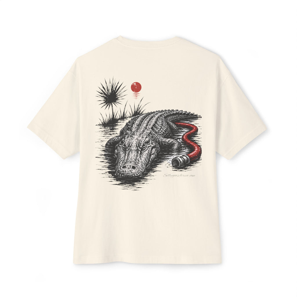 Alligator Graphic Tee — "Stay Cool" Oversized Boxy T‑Shirt