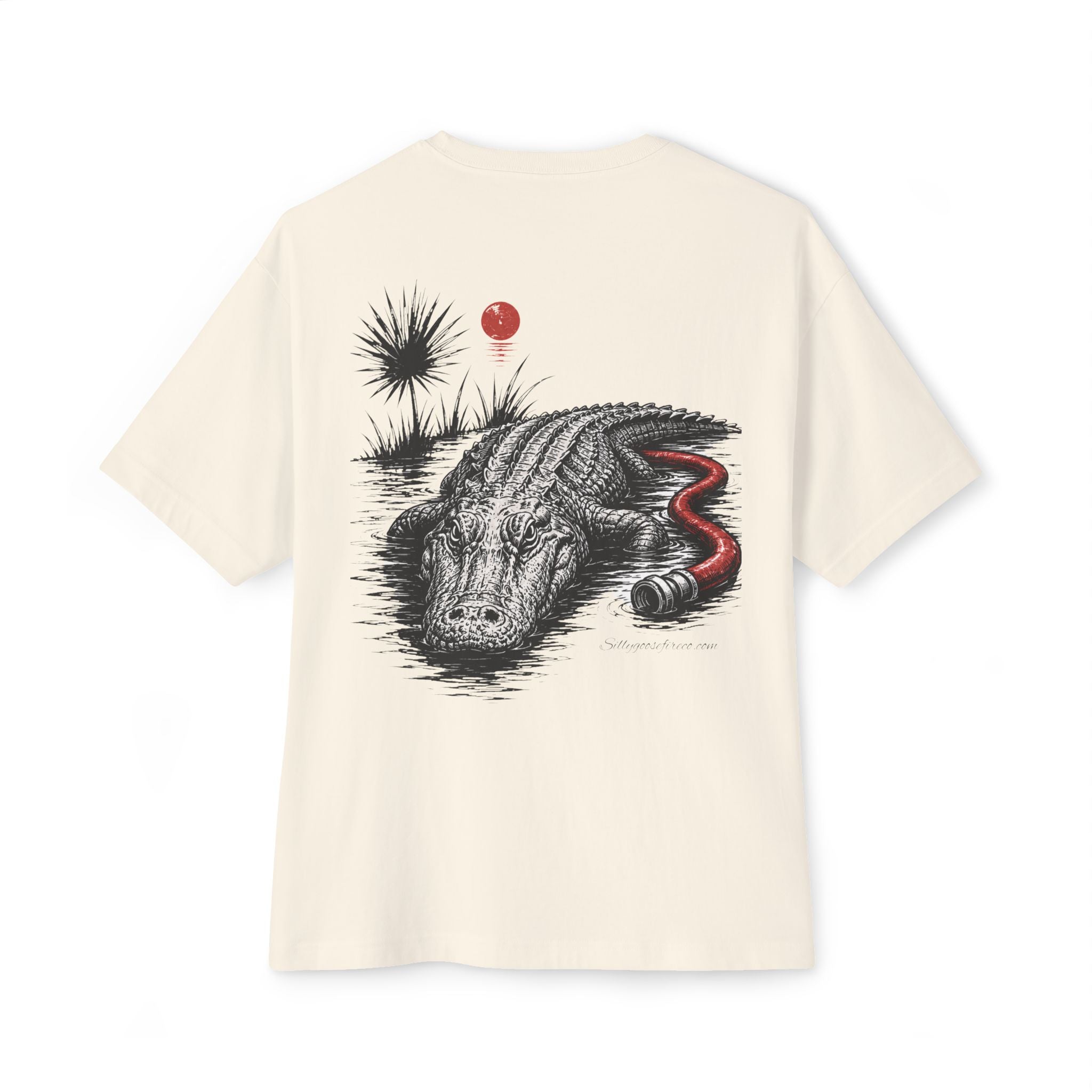 Alligator Graphic Tee — "Stay Cool" Oversized Boxy T‑Shirt