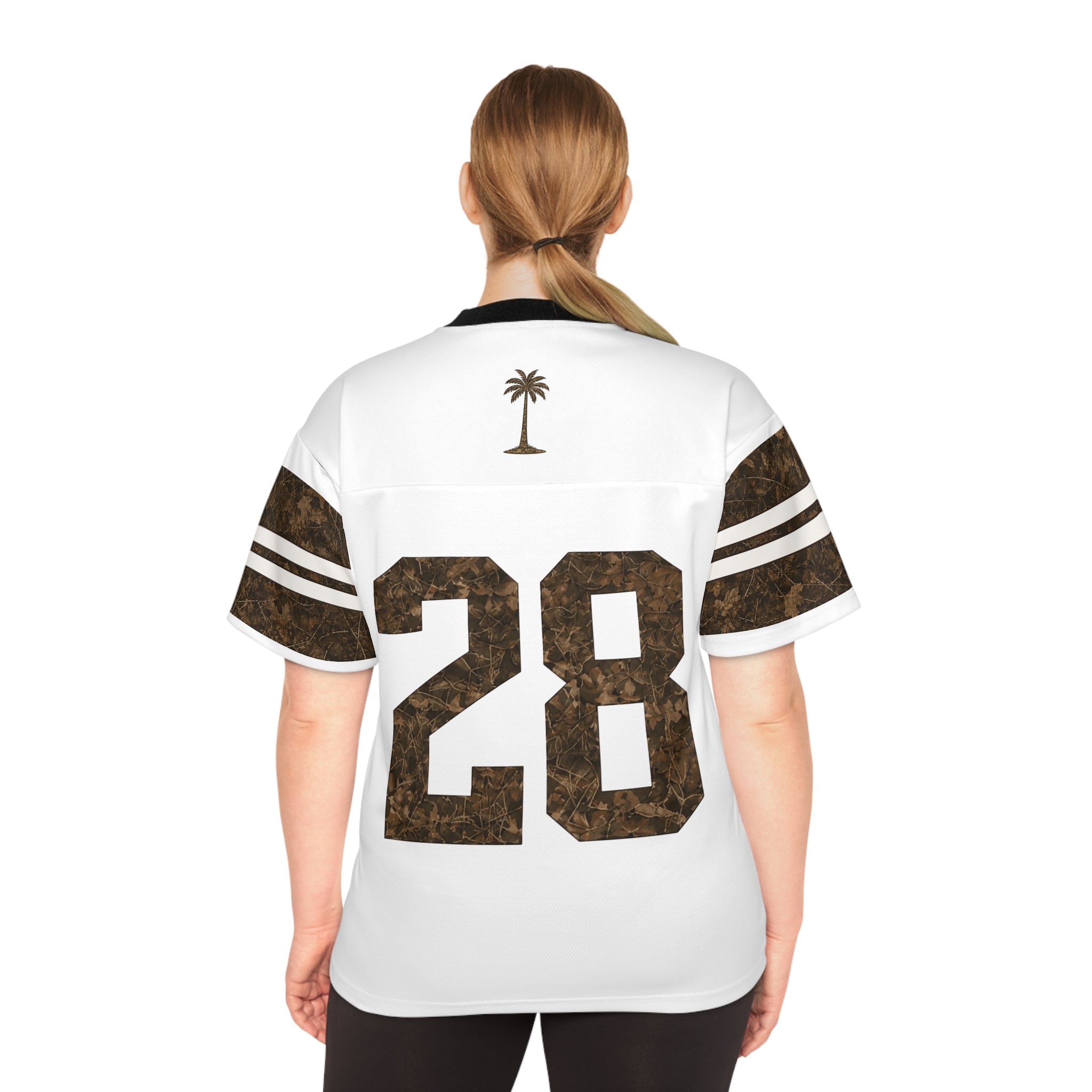 Camo Number 28 Football Jersey — SGFC Palm Sport Tee