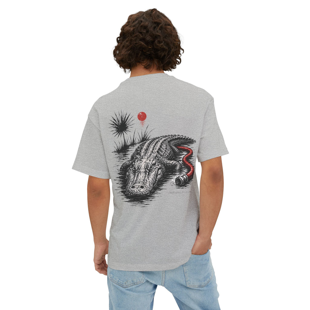 Alligator Graphic Tee — "Stay Cool" Oversized Boxy T‑Shirt