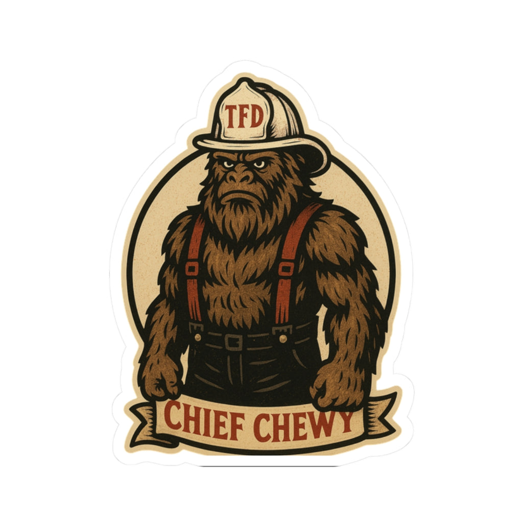 Chief Chewy Firefighter Kiss-Cut Stickers, Fun Laptop Decal, Bigfoot Sticker for Car, Water Bottle Stickers, Gift for Firefighter [...]