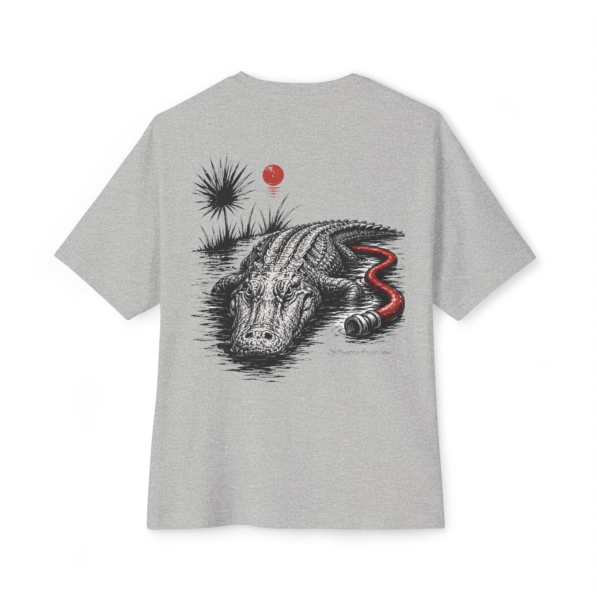 Alligator Graphic Tee — "Stay Cool" Oversized Boxy T‑Shirt