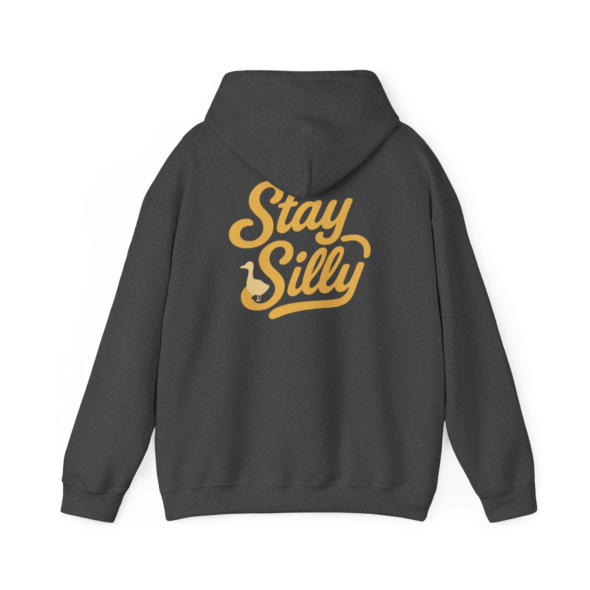 Stay Silly  Adult Unisex Hoodie — Retro Script Graphic Pullover for Playful Style