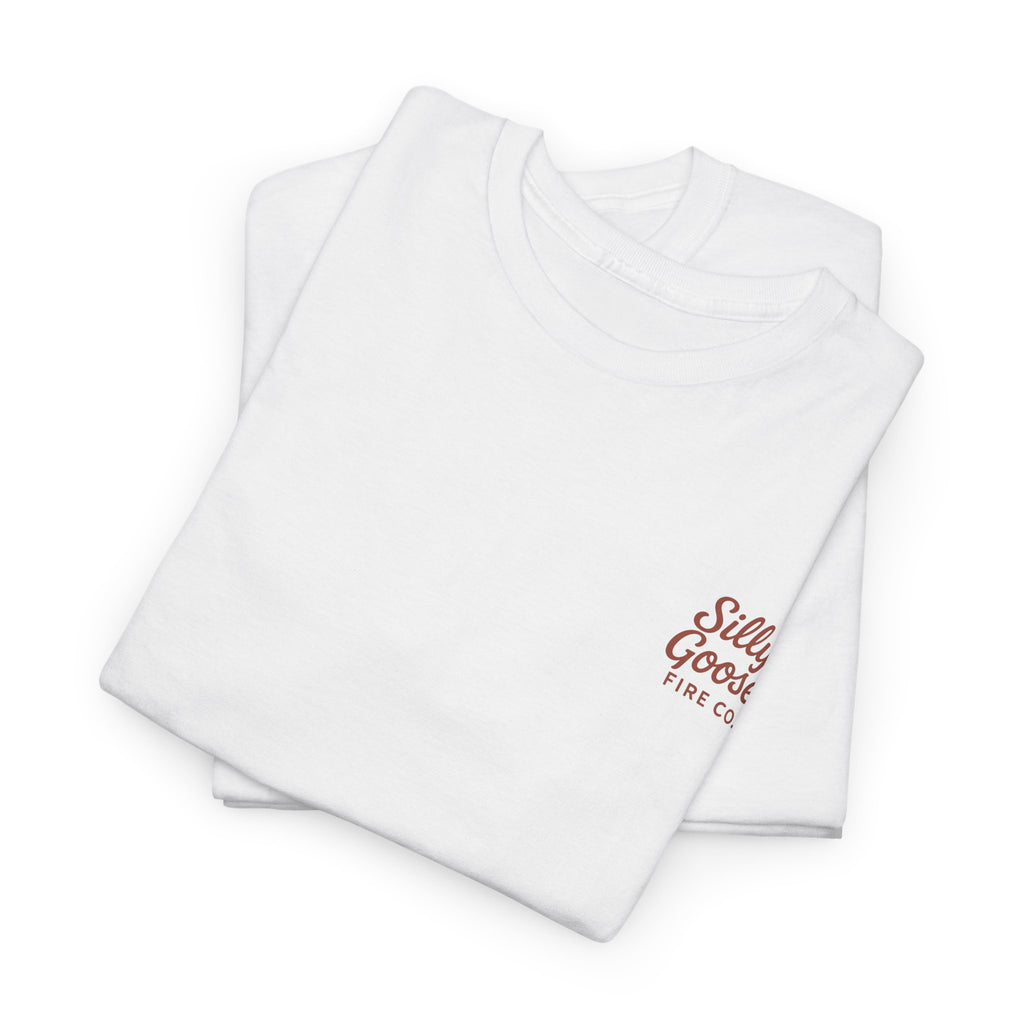 Stay Salty Engine Co. Silly Goose Tee — Vintage Fire Truck Graphic T-Shirt