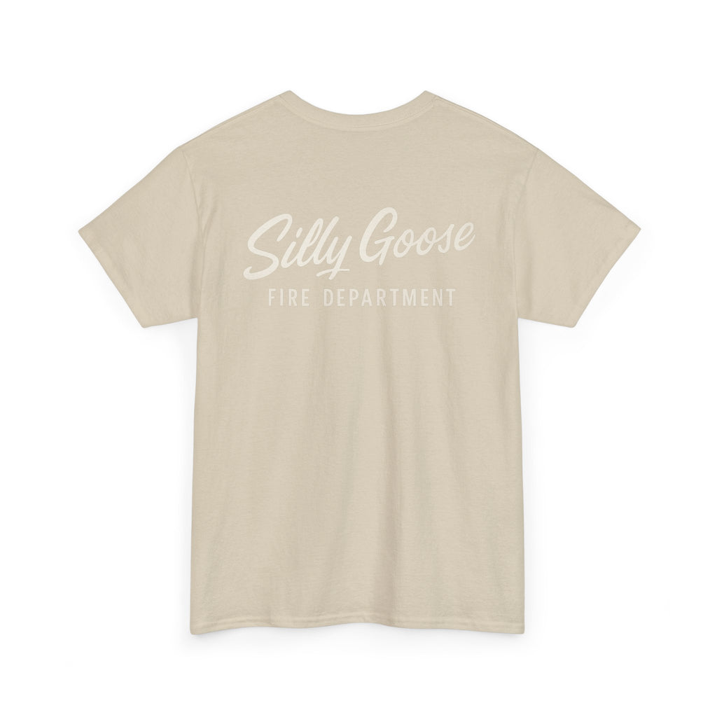Silly Goose Fire Department T-Shirt — Vintage Script Firefighter Tee