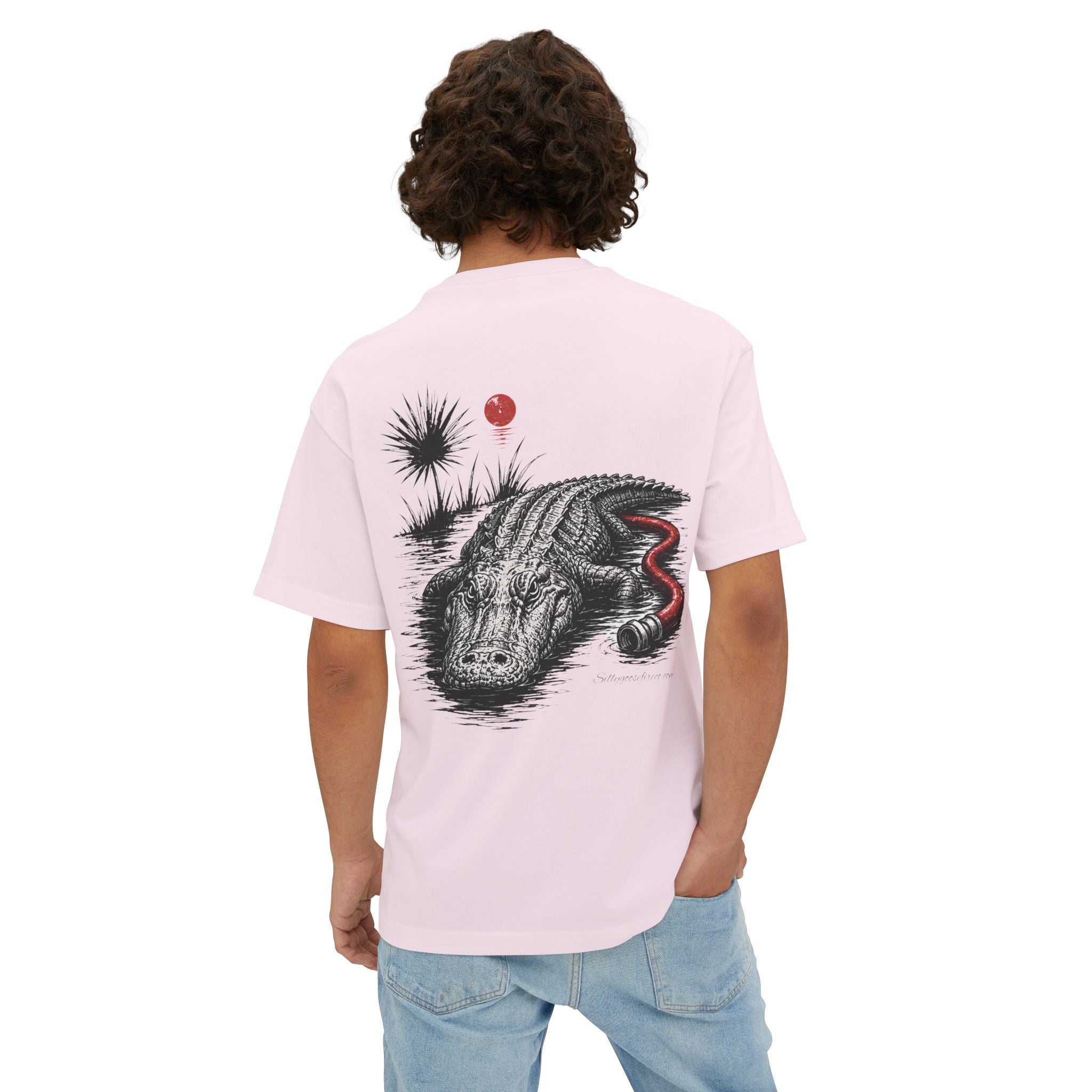 Alligator Graphic Tee — "Stay Cool" Oversized Boxy T‑Shirt