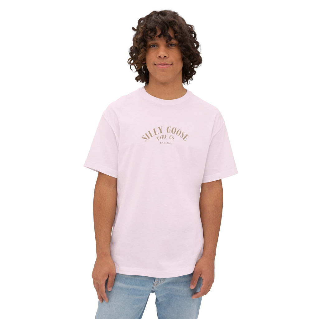 Silly Goose Surf Tee — Palm Tree & Surfboard Oversized Boxy T-Shirt