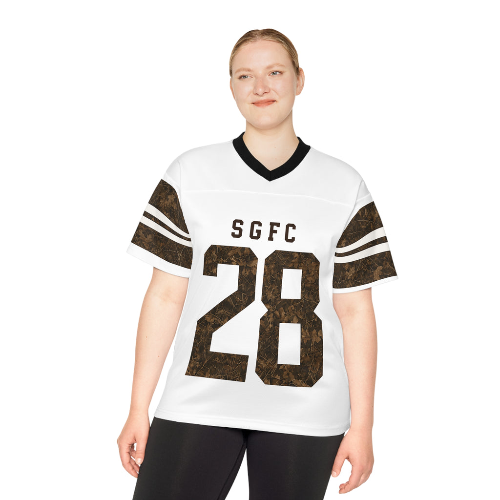 Camo Number 28 Football Jersey — SGFC Palm Sport Tee