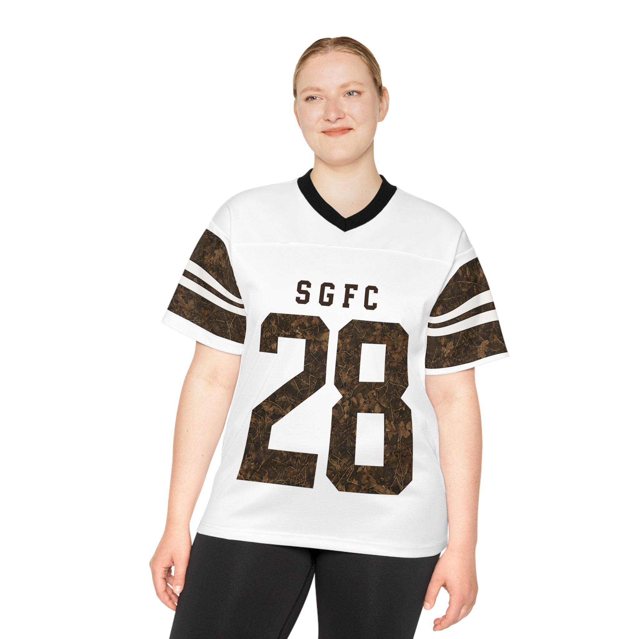 Camo Number 28 Football Jersey — SGFC Palm Sport Tee