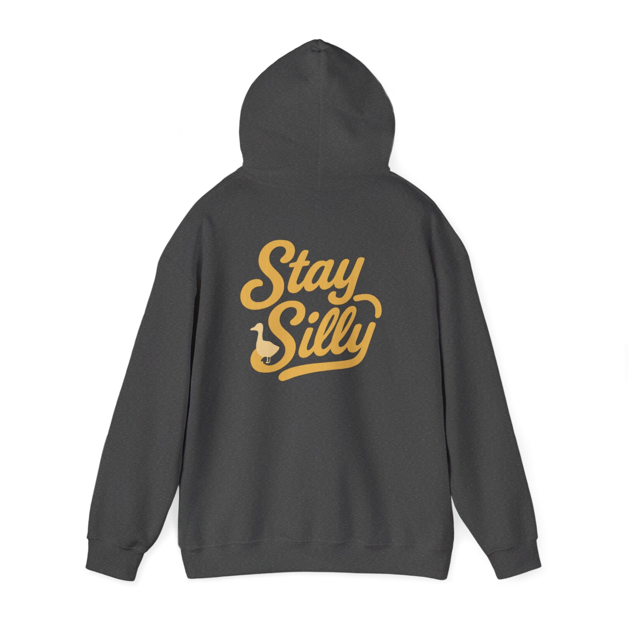 Stay Silly  Adult Unisex Hoodie — Retro Script Graphic Pullover for Playful Style