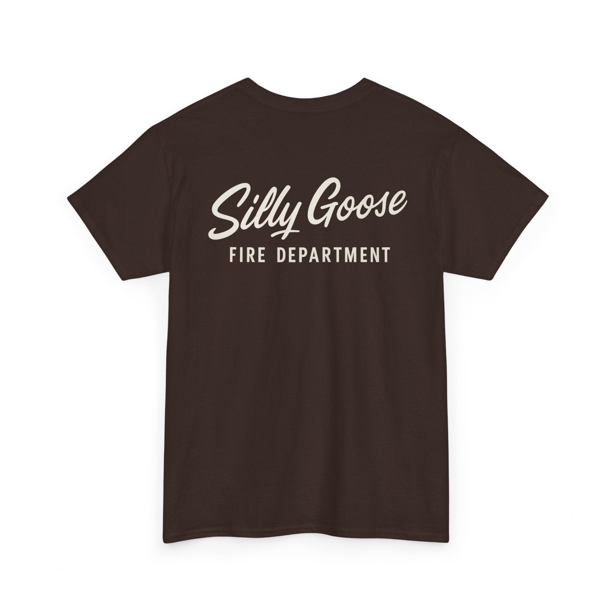 Silly Goose Fire Department T-Shirt — Vintage Script Firefighter Tee