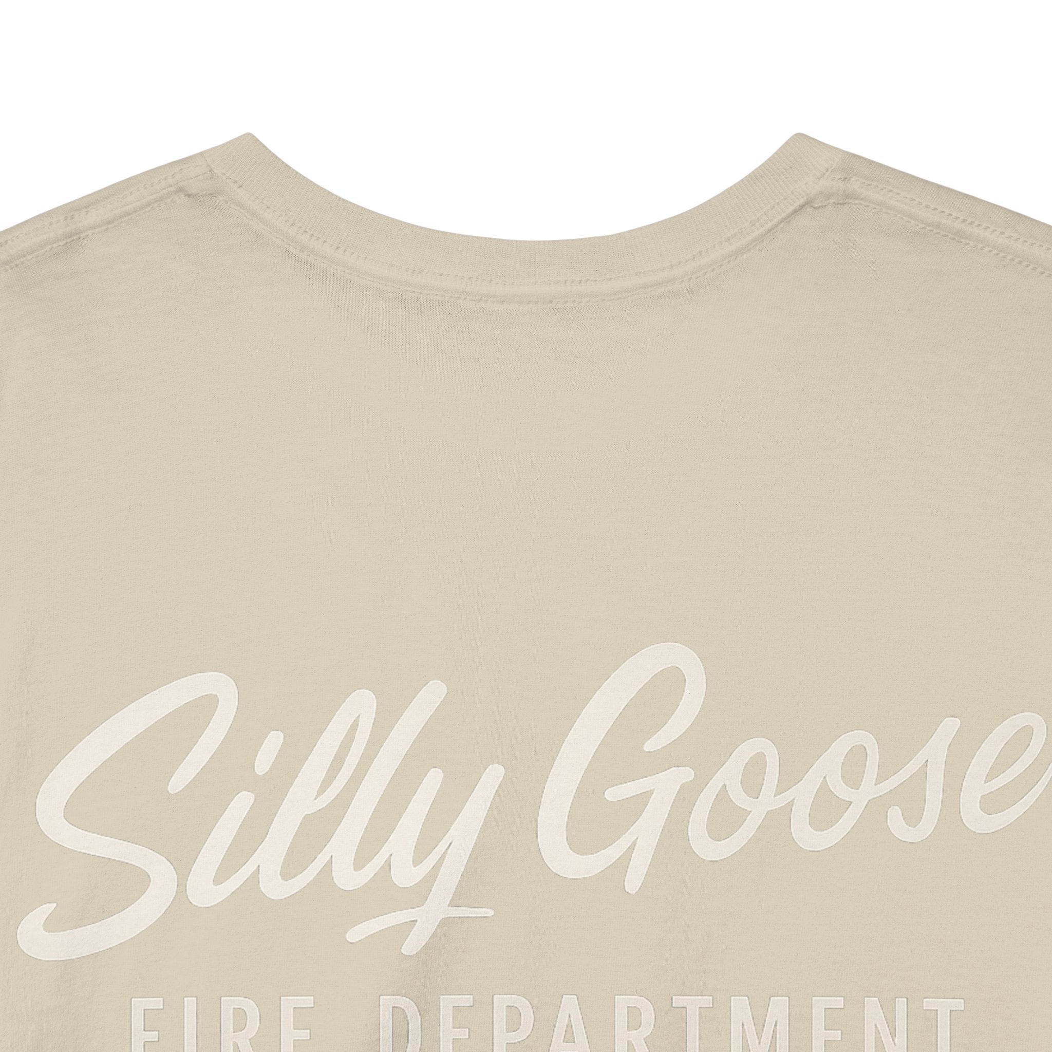 Silly Goose Fire Department T-Shirt — Vintage Script Firefighter Tee