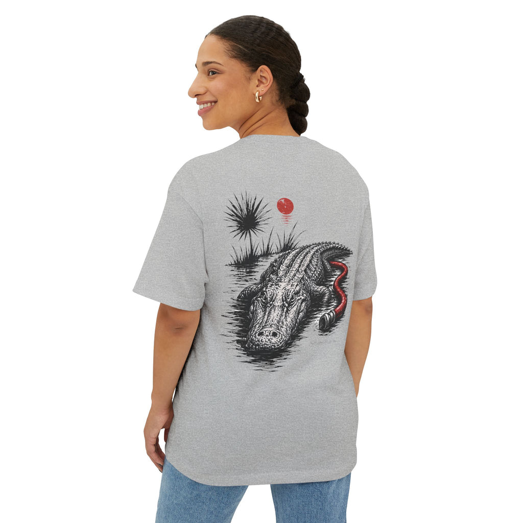 Alligator Graphic Tee — "Stay Cool" Oversized Boxy T‑Shirt