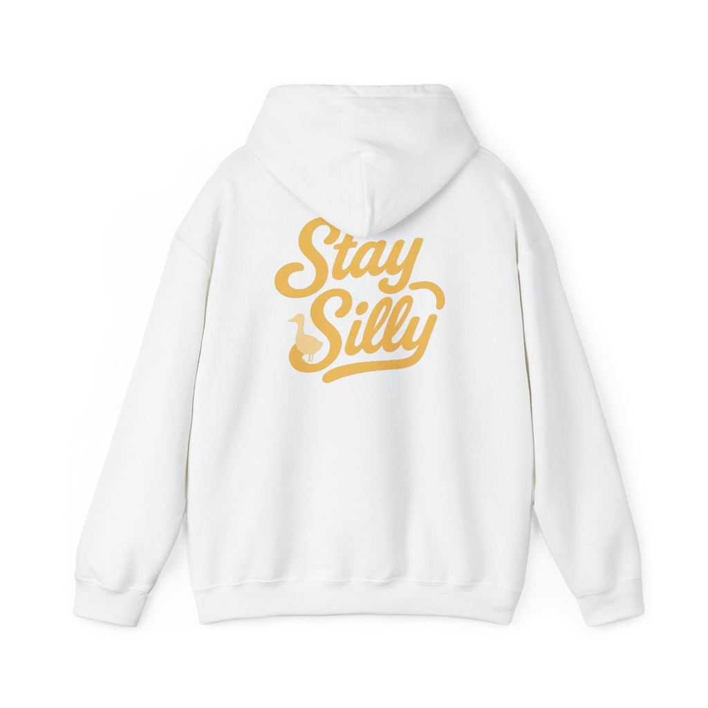 Stay Silly  Adult Unisex Hoodie — Retro Script Graphic Pullover for Playful Style