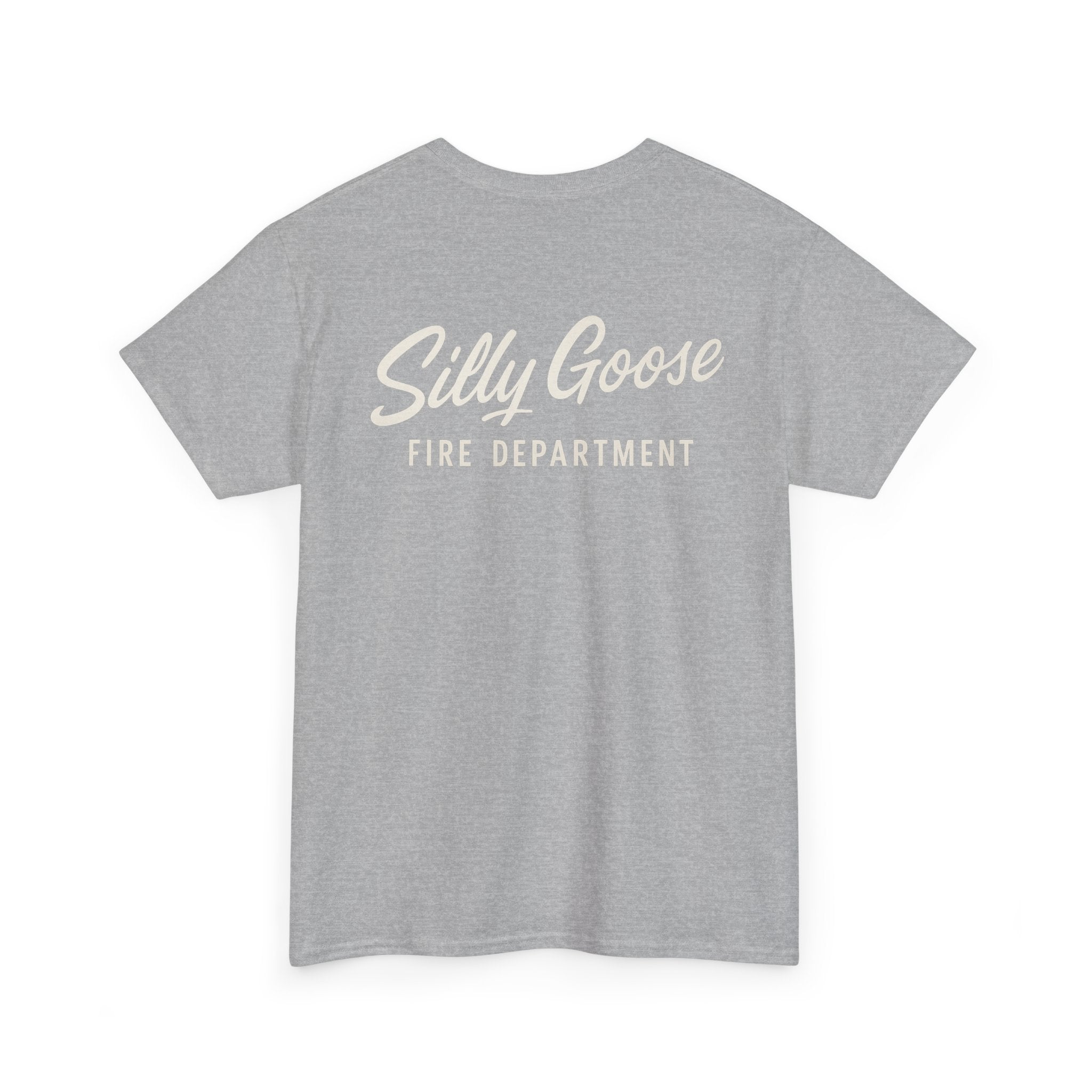 Silly Goose Fire Department T-Shirt — Vintage Script Firefighter Tee