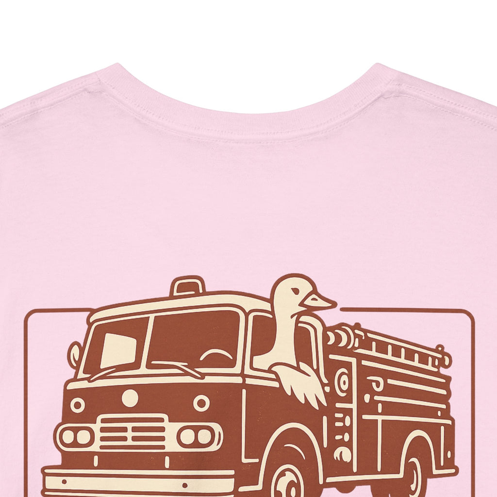 Stay Salty Engine Co. Silly Goose Tee — Vintage Fire Truck Graphic T-Shirt