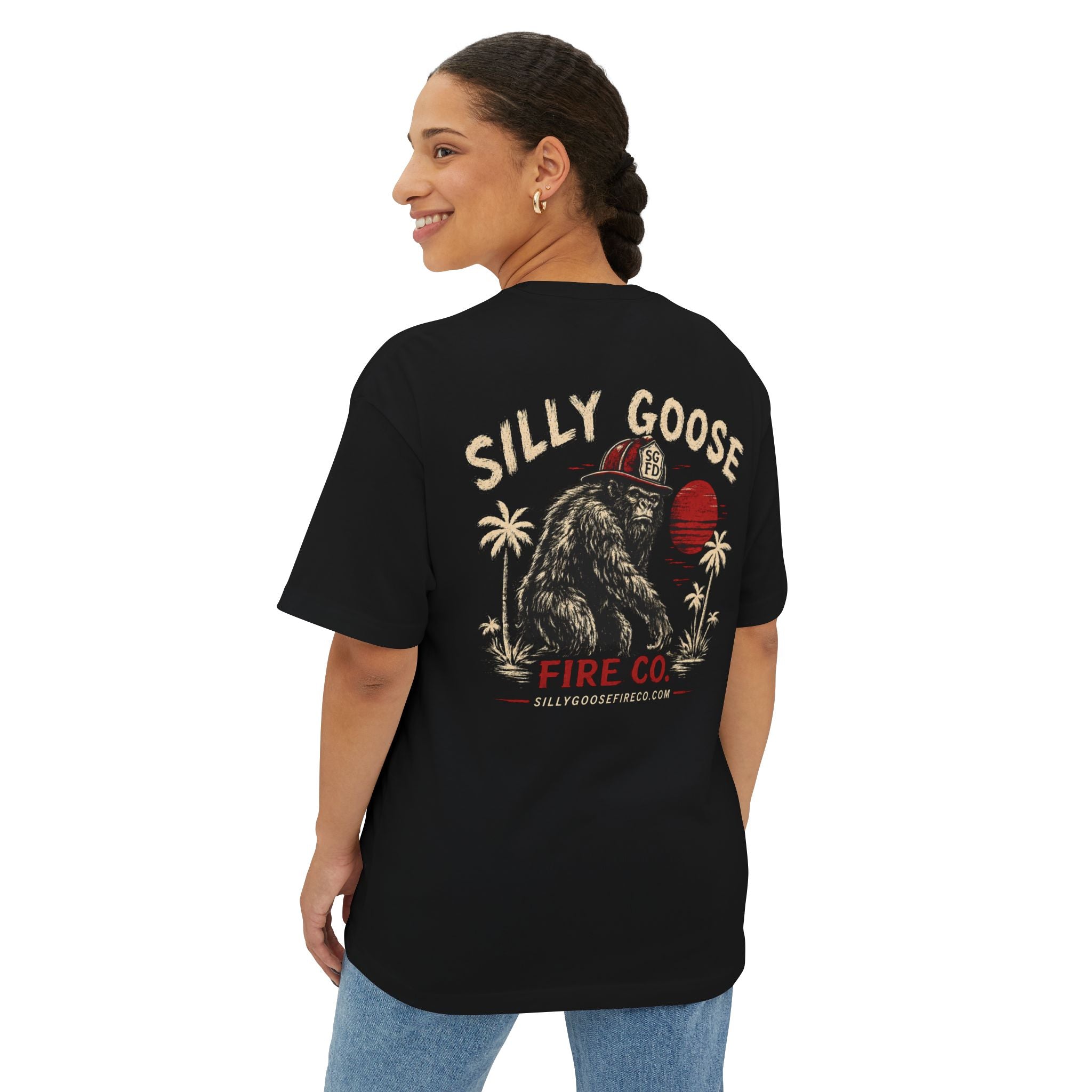 Silly Goose Fire Co. Graphic Tee — Oversized Boxy Tshirt