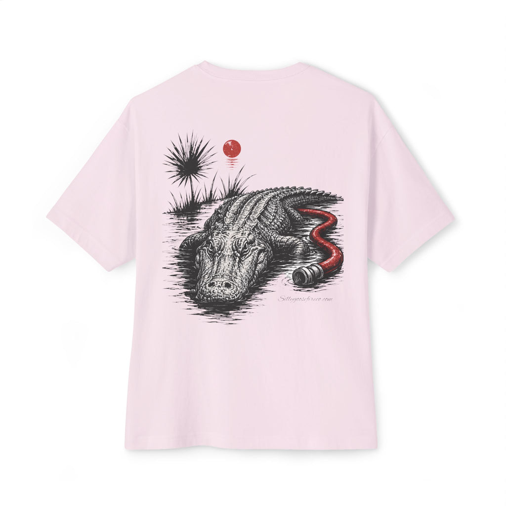 Alligator Graphic Tee — "Stay Cool" Oversized Boxy T‑Shirt