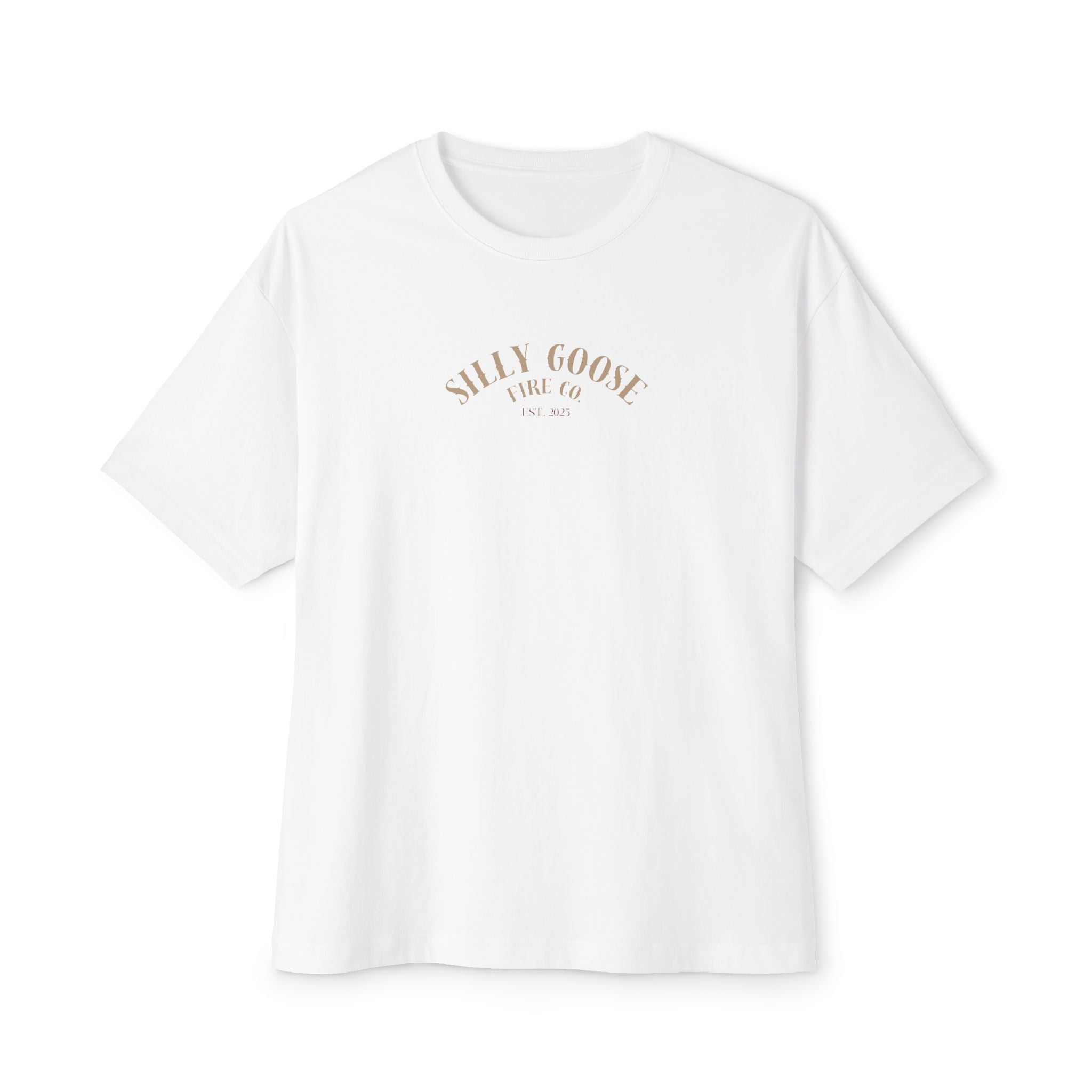 Silly Goose Surf Tee — Palm Tree & Surfboard Oversized Boxy T-Shirt