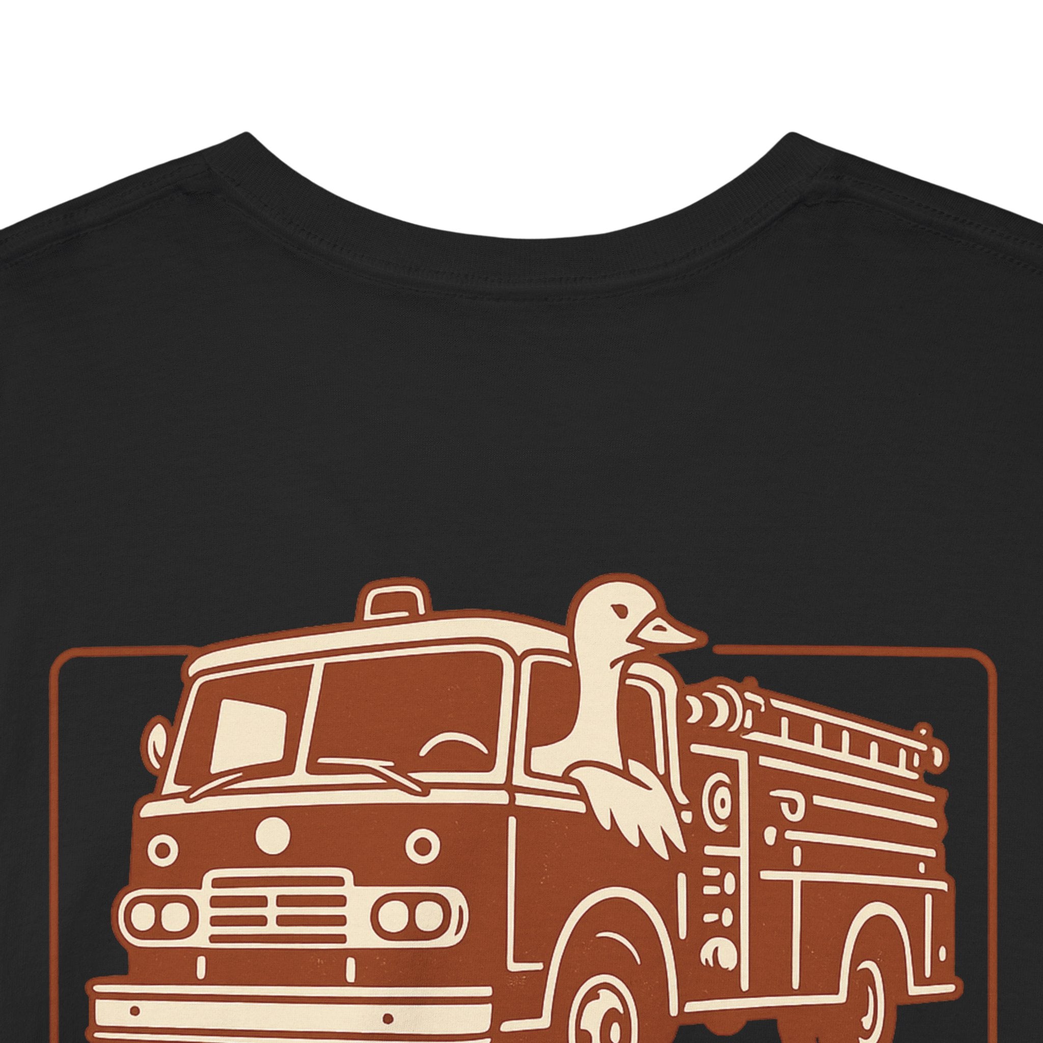 Stay Salty Engine Co. Silly Goose Tee — Vintage Fire Truck Graphic T-Shirt