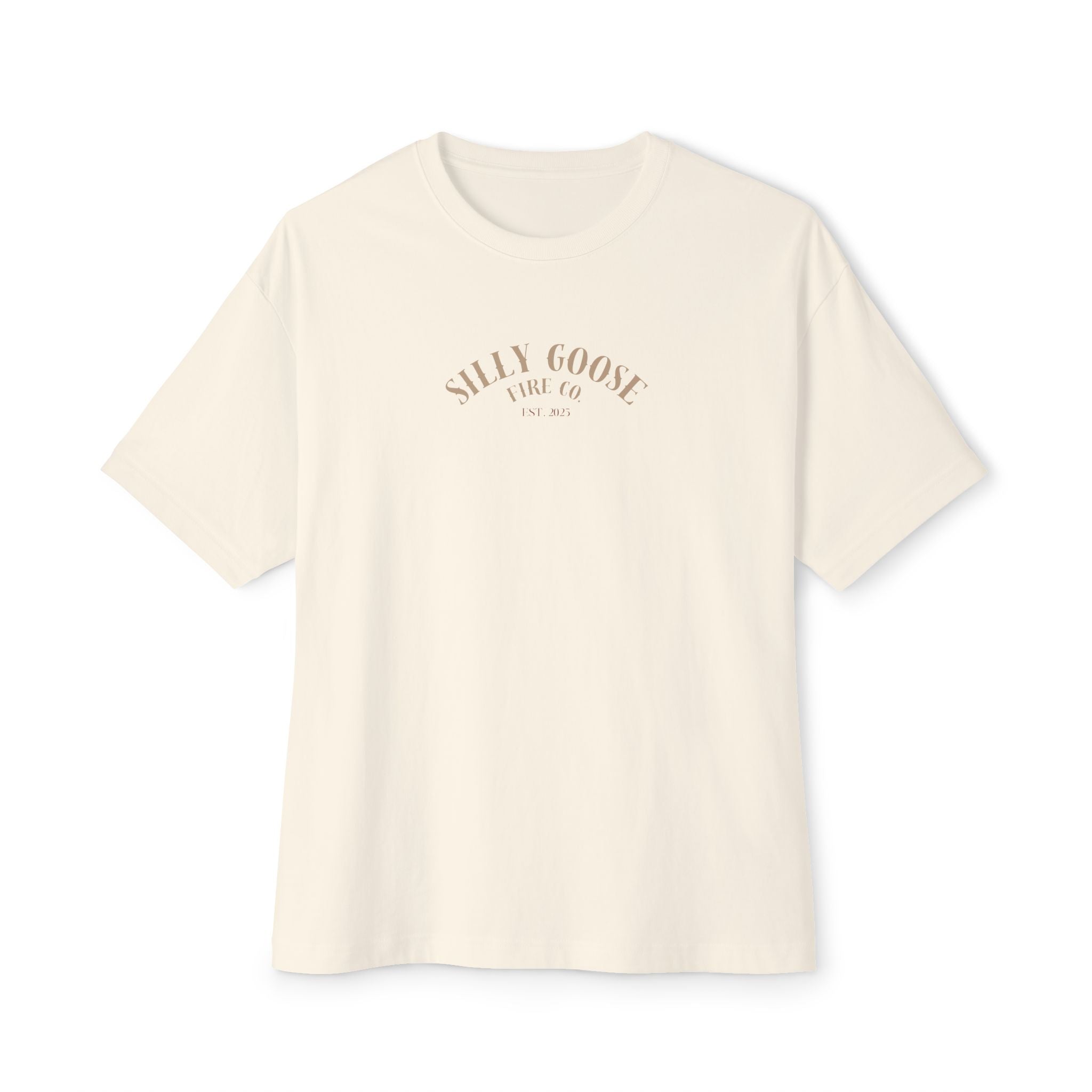 Silly Goose Surf Tee — Palm Tree & Surfboard Oversized Boxy T-Shirt
