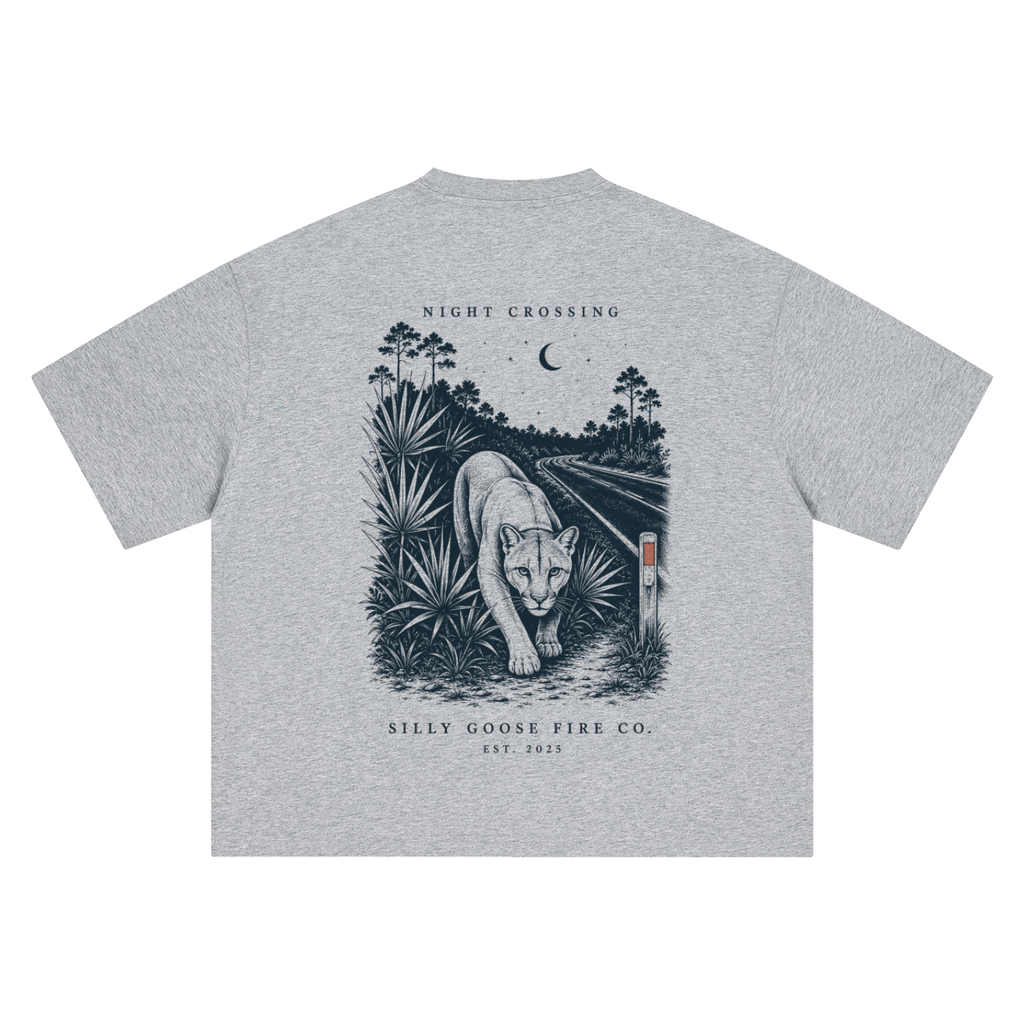 Night Crossing Florida Panther Oversized Tee