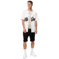 Silly Goose No. 28 Baseball Jersey front view with black and brick-red script on white