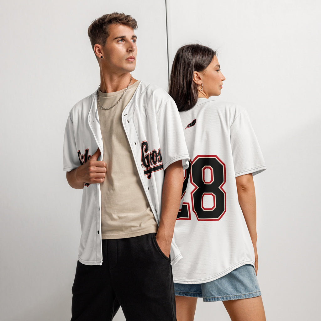 Silly Goose No. 28 Baseball Jersey front and back views