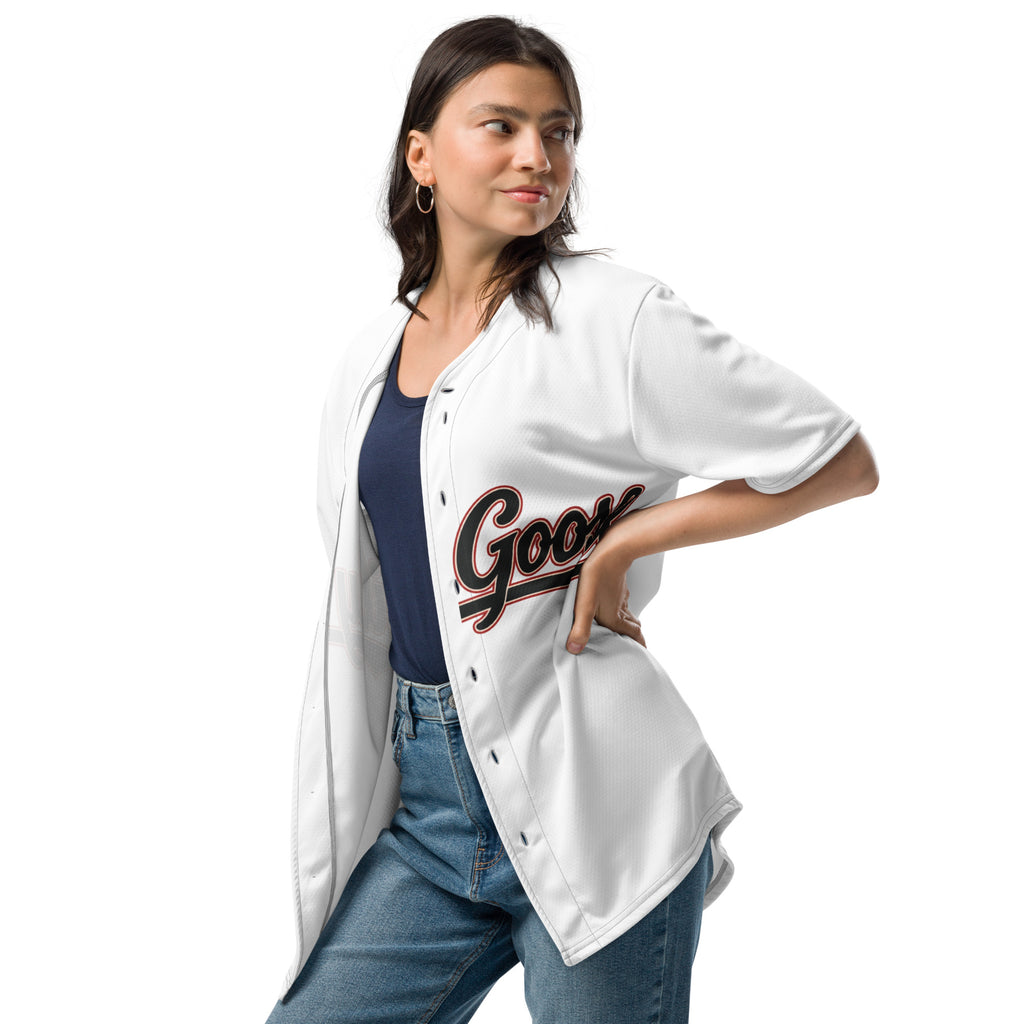 Silly Goose No. 28 Baseball Jersey left-side front product angle