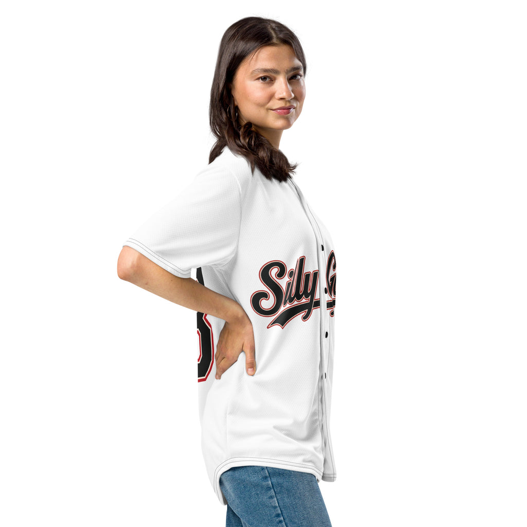 Silly Goose No. 28 Baseball Jersey right-side front product angle