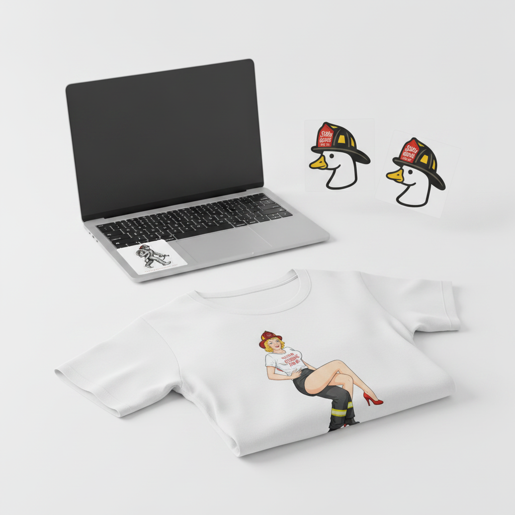 Silly Goose Fire Co. Firefighter Sticker 3-Pack